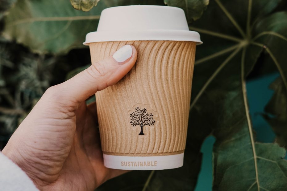 a sustainable eco friendly coffee cup